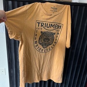 Triumph Mustard T-Shirt with Black Graphic